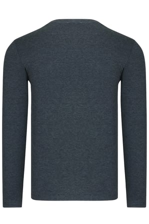 İKİLİ SET T8587 DEWBERRY V YAKA ERKEK SWEATSHIRT-BEYAZ-ANTRASİT