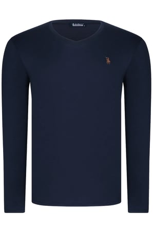 İKİLİ SET T8587 DEWBERRY V YAKA ERKEK SWEATSHIRT-SİYAH-LACİVERT