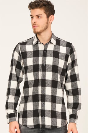 Dewberry Erkek Ekose Gömlek Siyah G729 | Jean, Chino ve Kumaş Pantolon Kombinleri, Ceket ve Blazer Altına Smart Casual Stil, İşten Hafta Sonuna Şehir Gardırobu, Arkadaş Buluşmaları ve Akşam Yemeği, Loafer veya Sneaker ile Kombinleme, Ofis Stili
