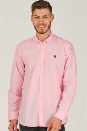 G725 DEWBERRY ERKEK GÖMLEK-KOYU PEMBE