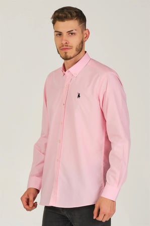 G725 DEWBERRY ERKEK GÖMLEK-KOYU PEMBE