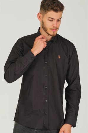G725 DEWBERRY ERKEK GÖMLEK-KOYU SİYAH