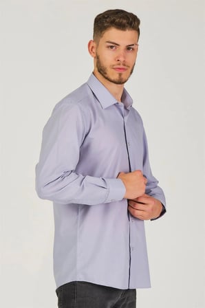 G726 DEWBERRY ERKEK GÖMLEK-KOYU GRİ