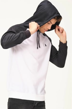 V4005 DEWBERRY ERKEK SWEATSHIRT-BEYAZ-LACİVERT
