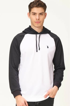 Dewberry Erkek Sweatshirt Beyaz-Lacivert V4005 | Günlük Üst Giyim ve Casual Stil, Jean ve Chino Pantolon Kombinleri, Mont veya Ceket Altına Katmanlı Kullanım, Şehir Hayatı ve Hafta Sonu Gardırobu, Seyahat ve Arkadaş Buluşmaları, Günlük Stil
