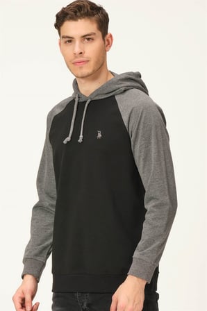 V4005 DEWBERRY ERKEK SWEATSHIRT-SİYAH-ANTRASİT