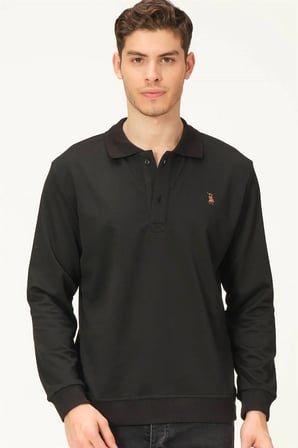 V4007 DEWBERRY ERKEK SWEATSHIRT-SİYAH