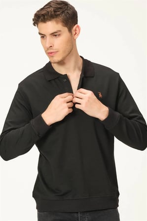 V4007 DEWBERRY ERKEK SWEATSHIRT-SİYAH