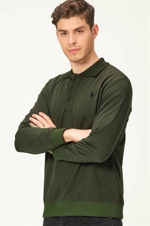 V4007 DEWBERRY ERKEK SWEATSHIRT-HAKİ