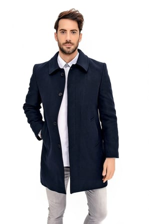 Dewberry Erkek Palto Lacivert PLT8365 | Günlük Dış Giyim ve Şehir Stili, Kazak ve Gömlek Üzerine Katmanlı Kullanım, Jean ve Kumaş Pantolon Kombinleri, Ofis, Hafta Sonu ve Akşam Buluşmaları, Seyahat ve Mevsim Geçişi Gardırobu, Günlük Stil