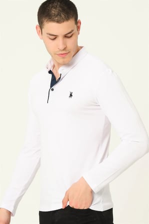 V4009 DEWBERRY ERKEK SWEATSHIRT-BEYAZ