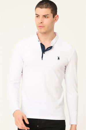 V4009 DEWBERRY ERKEK SWEATSHIRT-BEYAZ