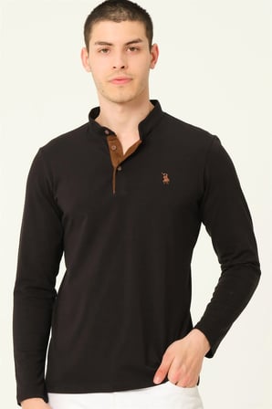 V4009 DEWBERRY ERKEK SWEATSHIRT-SİYAH