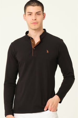 V4009 DEWBERRY ERKEK SWEATSHIRT-SİYAH