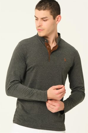 V4009 DEWBERRY ERKEK SWEATSHIRT-ANTRASİT
