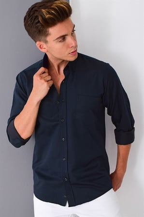 Dewberry Erkek Gömlek Koyu Lacivert G676 | Jean, Chino ve Kumaş Pantolon Kombinleri, Ceket ve Blazer Altına Smart Casual Stil, İşten Hafta Sonuna Şehir Gardırobu, Arkadaş Buluşmaları ve Akşam Yemeği, Loafer veya Sneaker ile Kombinleme, Ofis Stili
