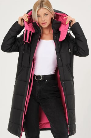 Z6738 DEWBERRY BAYAN KABAN-SİYAH