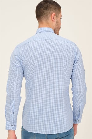 Dewberry Erkek Gömlek Mavi G771 | Günlük ve Ofis Giyimi, Jean, Chino ve Kumaş Pantolon Kombinleri, Ceket ve Blazer Altına Smart Casual Stil, İşten Hafta Sonuna Şehir Gardırobu, Arkadaş Buluşmaları ve Akşam Yemeği, Loafer veya Sneaker ile Kombinleme