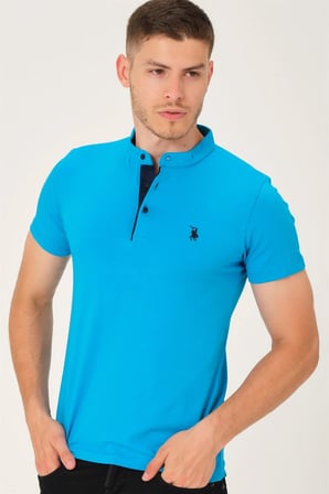 T8560 DEWBERRY T-SHIRT-TURKUAZ