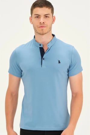 T8560 DEWBERRY T-SHIRT-İNDİGO