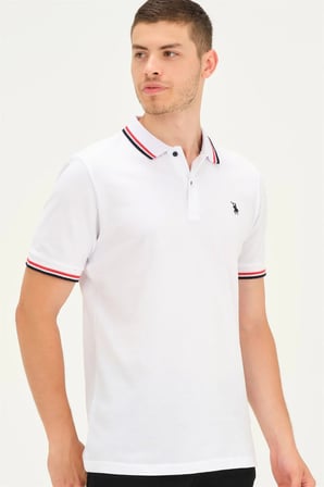 T8594 DEWBERRY ERKEK T-SHIRT-BEYAZ