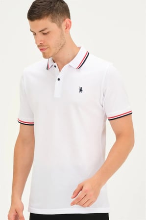 T8594 DEWBERRY ERKEK T-SHIRT-BEYAZ