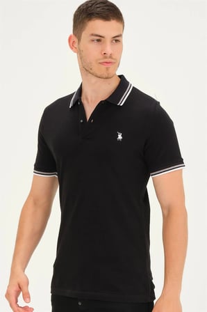 T8594 DEWBERRY ERKEK T-SHIRT-SİYAH