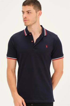T8594 DEWBERRY ERKEK T-SHIRT-LACİVERT