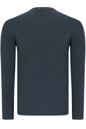 T8588 DEWBERRY BİSİKLET YAKA UZUN KOL T-SHIRT-AÇIK ANTRASİT