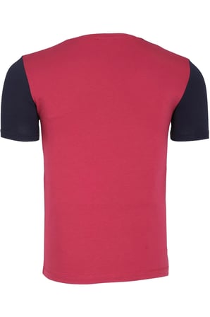 T8591 DEWBERRY MENS T-SHIRT-AÇIK BORDO