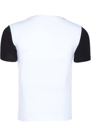 T8591 DEWBERRY MENS T-SHIRT-AÇIK BEYAZ
