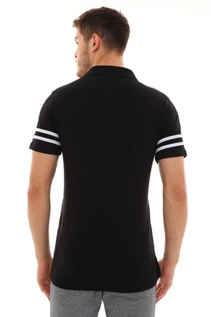 T8585 DEWBERRY ERKEK T-SHIRT-SİYAH-BEYAZ