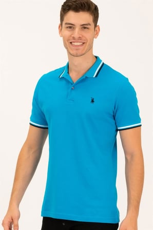 T8594 DEWBERRY ERKEK T-SHIRT-MAVİ