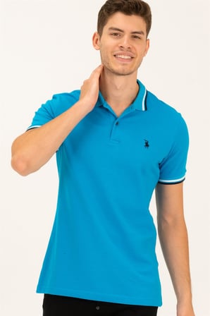 T8594 DEWBERRY ERKEK T-SHIRT-MAVİ