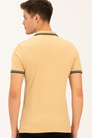 T8594 DEWBERRY ERKEK T-SHIRT-BEJ