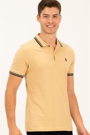 T8594 DEWBERRY ERKEK T-SHIRT-BEJ