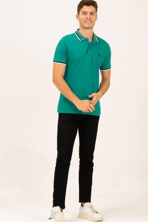 T8594 DEWBERRY ERKEK T-SHIRT-AÇIK YEŞİL