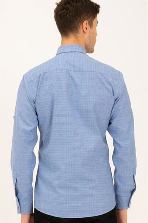 Dewberry Erkek Gömlek Mavi G779 | Günlük ve Ofis Giyimi, Jean, Chino ve Kumaş Pantolon Kombinleri, Ceket ve Blazer Altına Smart Casual Stil, İşten Hafta Sonuna Şehir Gardırobu, Arkadaş Buluşmaları ve Akşam Yemeği, Loafer veya Sneaker ile Kombinleme