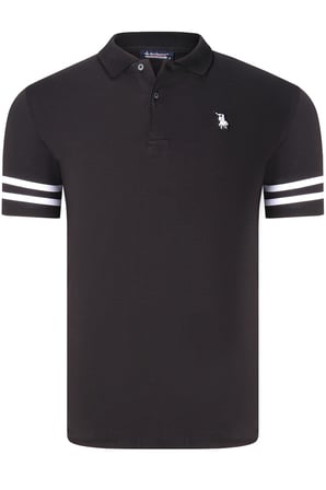 T8585 DEWBERRY ERKEK T-SHIRT-AÇIK SİYAH-BEYAZ