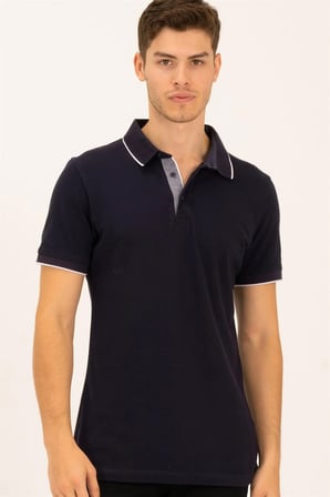 T8579 DEWBERRY ERKEK T-SHIRT-AÇIK LACİVERT