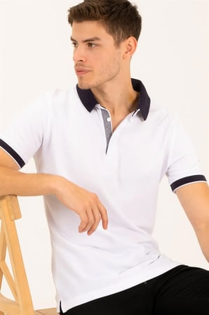 T8579 DEWBERRY ERKEK T-SHIRT-AÇIK BEYAZ