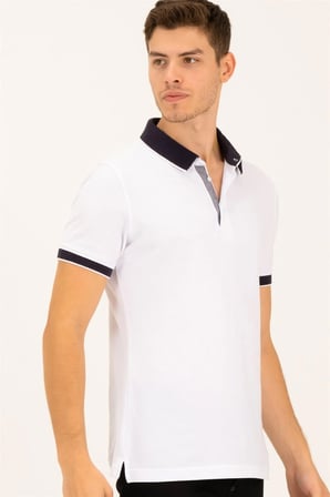 T8579 DEWBERRY ERKEK T-SHIRT-AÇIK BEYAZ