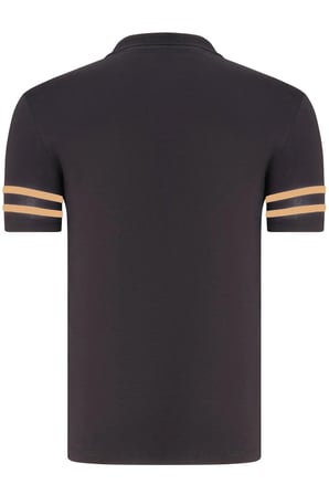 T8585 DEWBERRY ERKEK T-SHIRT-CAMEL-SİYAH