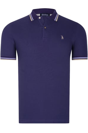 T8594 DEWBERRY ERKEK T-SHIRT-KOYU MOR