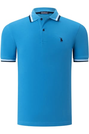 T8594 DEWBERRY ERKEK T-SHIRT-DÜZ KOYU MAVİ