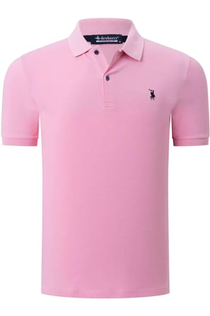 T8561 DEWBERRY ERKEK TSHIRT-DÜZ PEMBE