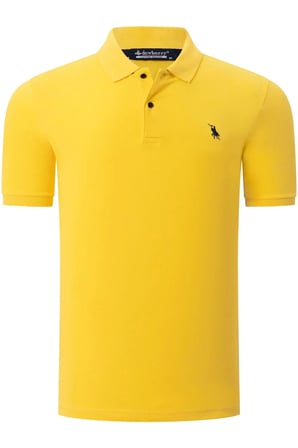 T8561 DEWBERRY ERKEK TSHIRT-DÜZ SARI