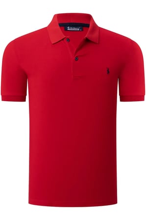 T8561 DEWBERRY ERKEK TSHIRT-DÜZ KIRMIZI