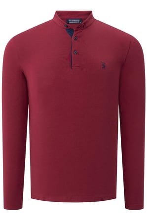 ÜÇLÜ SET V4009 DEWBERRY ERKEK SWEATSHIRT-SİYAH-BEYAZ-BORDO