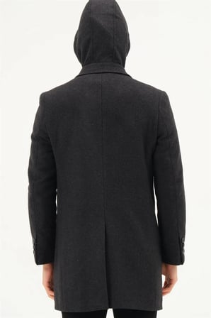 PLT8371 DEWBRRY ERKEK PALTO-DİAGONAL ANTRASIT